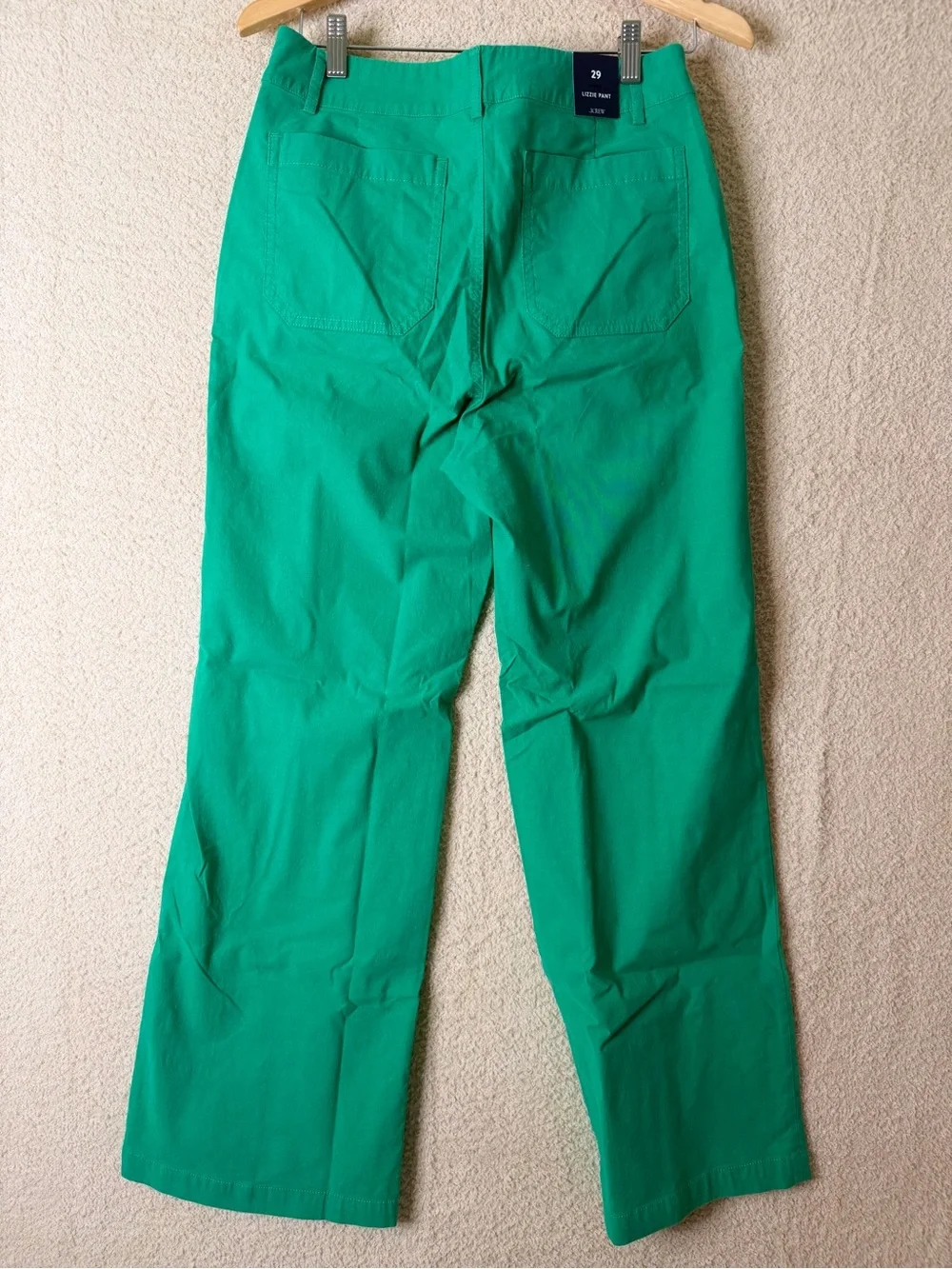 J.Crew Lizzie High Rise Patch Pocket Wide Leg Pant Emerald Berry Size 29 NWT